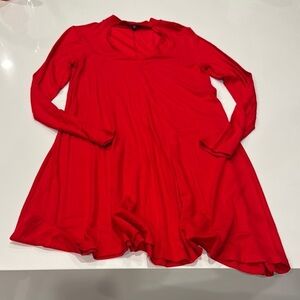 Express Red Long Sleeve Dress